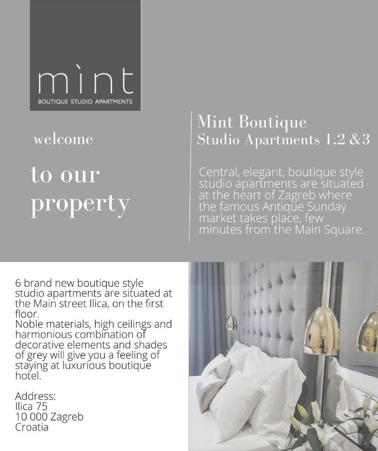 Mint Boutique Studio Apartments 3 Zagreb Eksteriør bilde